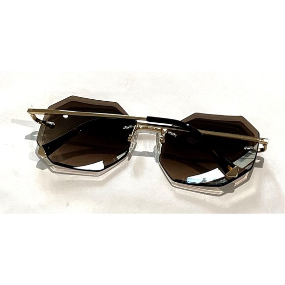 Kate Young for Tura Luna K541 Sunglasses in Gold